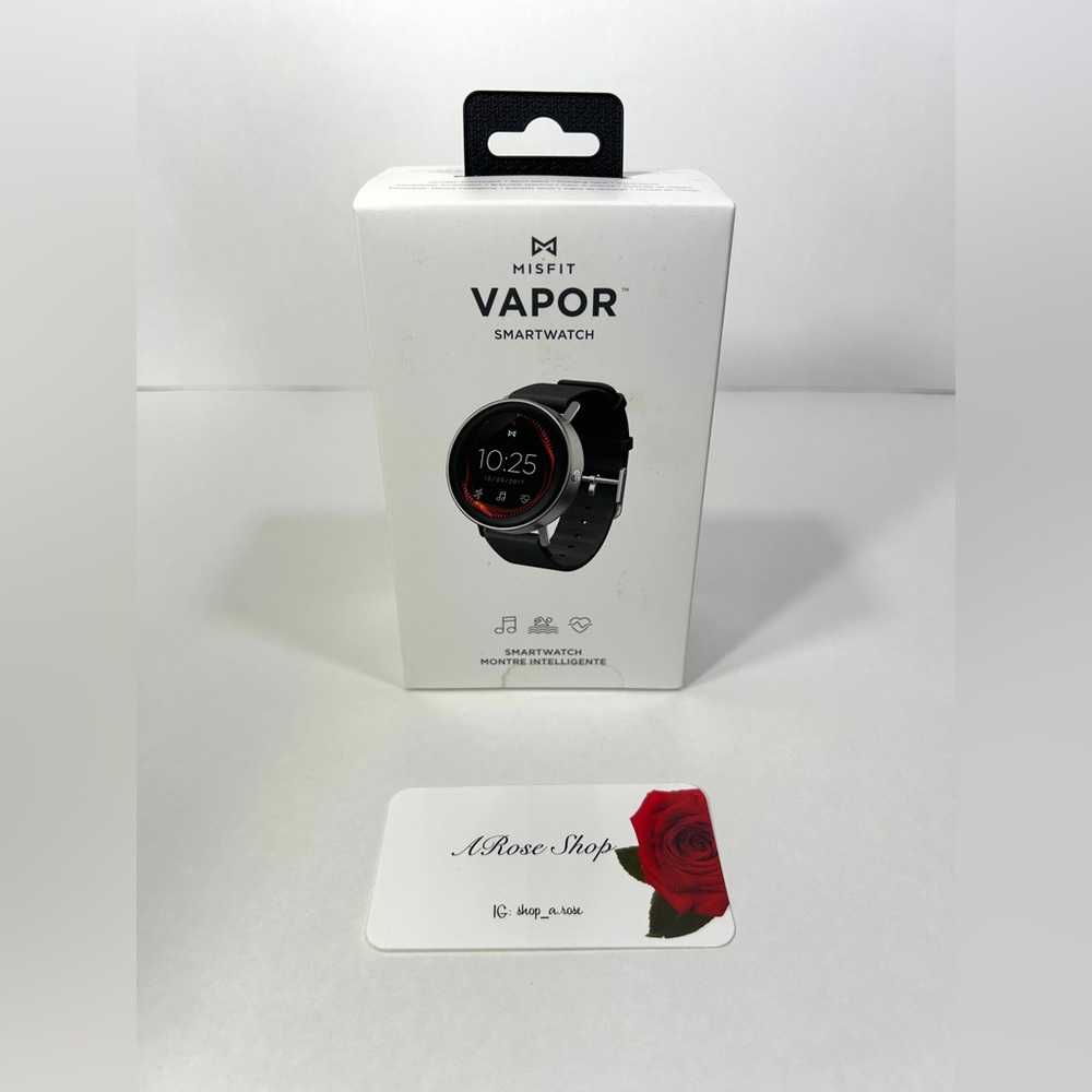 Misfit Vapor MIS7004 44mm Silver/Black Silicone Strap Smartwatch
